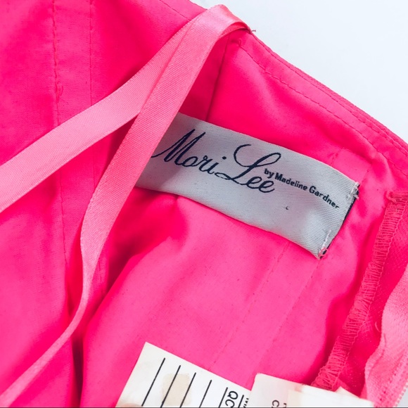 Mori Lee by Madeline Gardner pink tulle prom dress - Picture 6 of 8